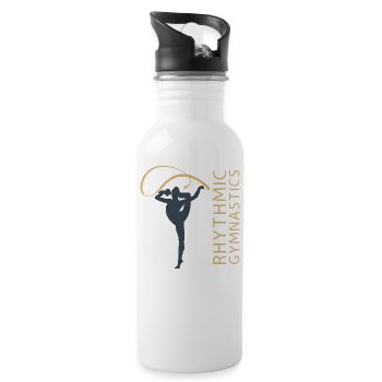 Rhythmische Sportgymnastik Turnen Geschenk Sport - Trinkflasche mit integriertem Trinkhalm - Weiß - Rechts