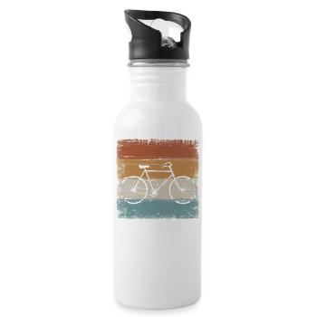 Bike Bike Cycling Cycling Cycling Gift - Water bottle with straw - white - Right