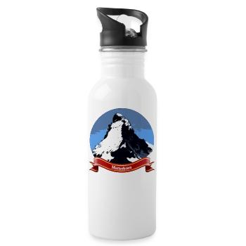 matterhorn red - Water bottle with straw - white - Right