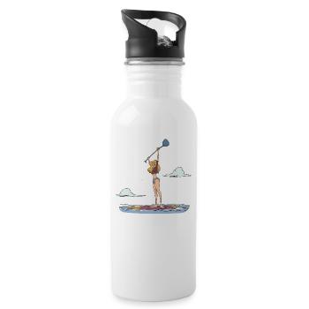 Standup Paddle Athlète - Gourde avec paille intégrée - blanc - Droite