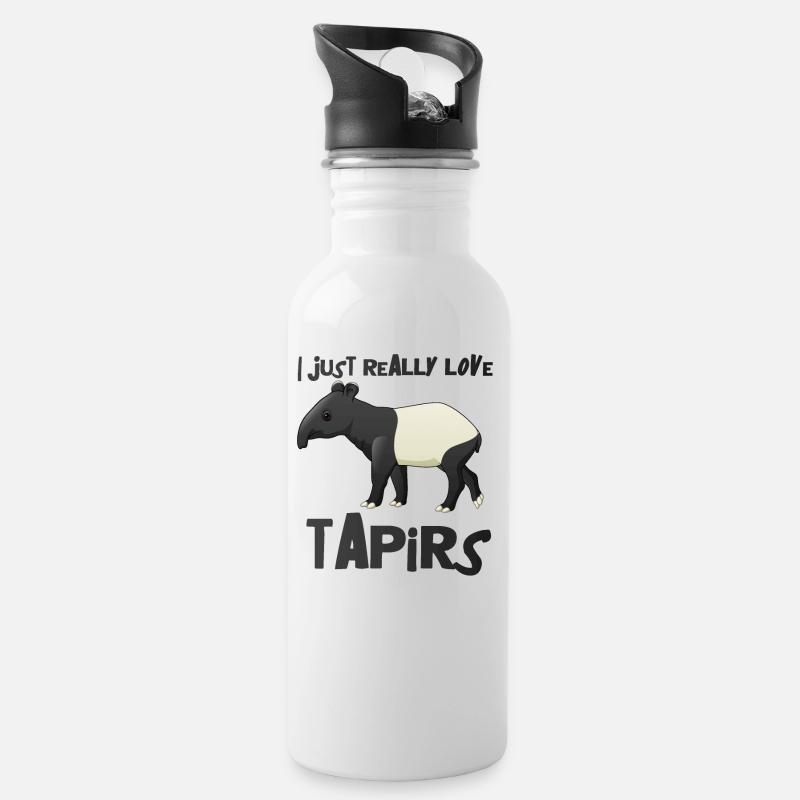 tapir - Gourde avec paille intégrée - blanc