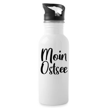 MOIN OSTSEE - Trinkflasche mit integriertem Trinkhalm - Weiß - Rechts