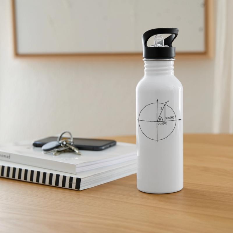 Unit circle Euler Water bottle with straw