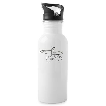 By bike to surf - Water bottle with straw - white - Right
