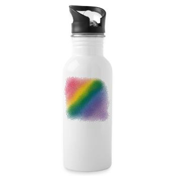 arc en ciel - Gourde avec paille intégrée - blanc - Droite