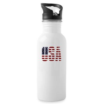 United States - Water bottle with straw - white - Right