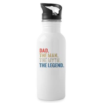 Chemise de fête des pères Papa L'Homme Le Mythe La Légende - Gourde avec paille intégrée - blanc - Droite