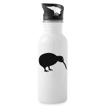 Kiwi Vogel Damen Geschenkidee Neuseeland - Trinkflasche mit integriertem Trinkhalm - Weiß - Rechts