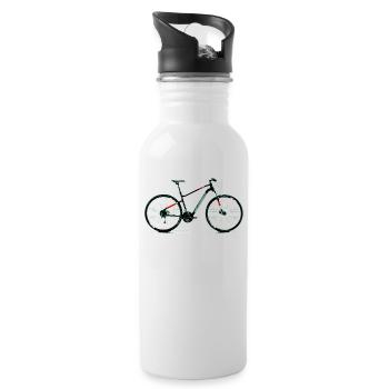 H Bike - Trinkflasche mit integriertem Trinkhalm - Weiß - Rechts