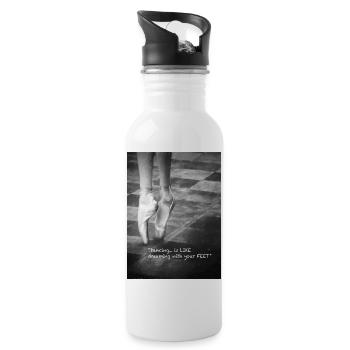 Love of dance - Water bottle with straw - white - Right