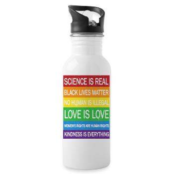 scienceisreal - Water bottle with straw - white - Right