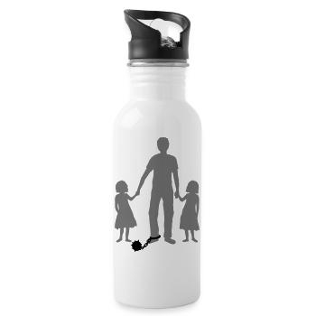 Père en captivité filles - Gourde avec paille intégrée - blanc - Droite