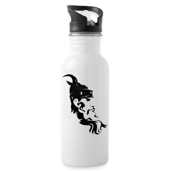 Gjergj Kastrioti - Trinkflasche mit integriertem Trinkhalm - Weiß - Rechts