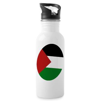 la Palestine libre - Gourde avec paille intégrée - blanc - Droite