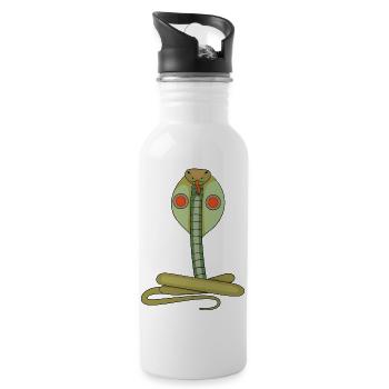 Serpent - Gourde avec paille intégrée - blanc - Droite