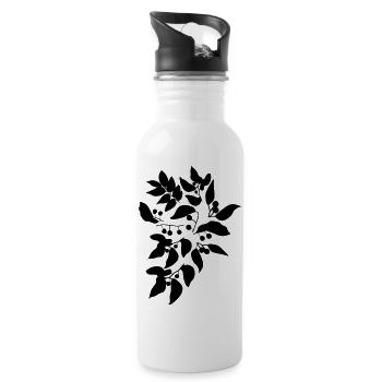 Beeren c1 - Trinkflasche mit integriertem Trinkhalm - Weiß - Rechts