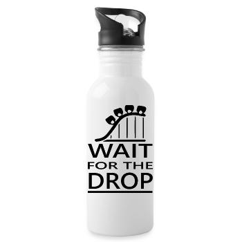 Rollercoaster Roller Coaster Amusement Park - Water bottle with straw - white - Right