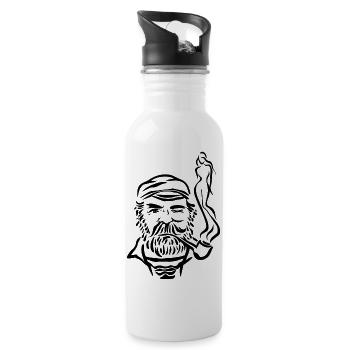 Seeman pipe smoke black - Water bottle with straw - white - Right