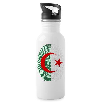 empreinte algérienne - Gourde avec paille intégrée - blanc - Droite