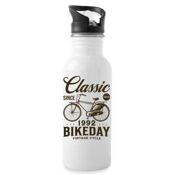 Cyclist 1992 Bike 30 years Anniversary - Water bottle with straw - white - Right