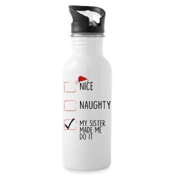 Gentil coquin ma sœur m’a fait le faire - Gourde avec paille intégrée - blanc - Droite