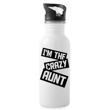 at The Crazy Aunt - Water bottle with straw - white - Right