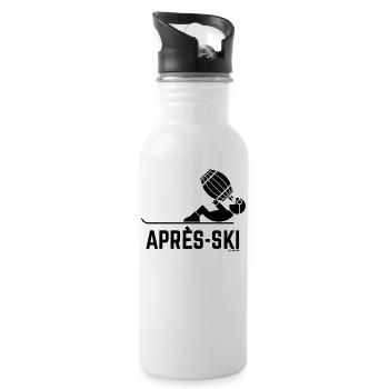 Après-Ski (Apres Ski Beer Drinker Beer Barrel / B) - Water bottle with straw - white - Right