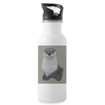 230324 Loutre 3 - Gourde avec paille intégrée - blanc - Droite