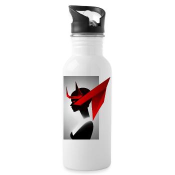 Fiendishly Gorgeous - Water bottle with straw - white - Right