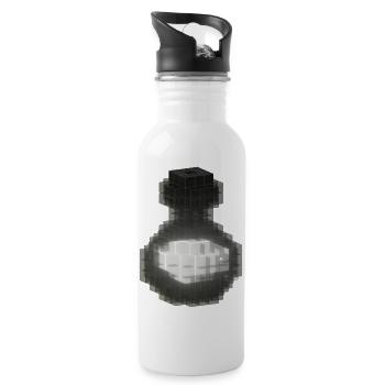 Black Gothic Crystal Bottle - Magic White Potion - Water bottle with straw - white - Right