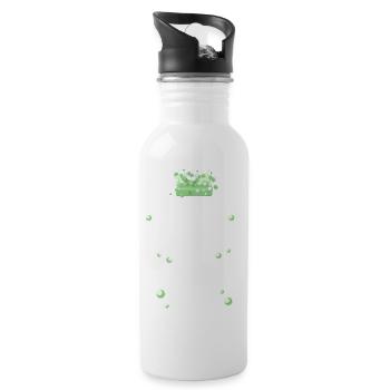 Keep Calm And Lather On Soapmaking Soapmaker - Water bottle with straw - white - Right