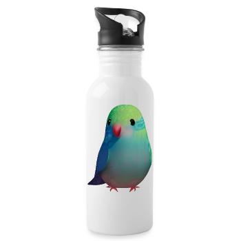 Cockatiel Budgie Bird Bird Propriétaire - Gourde avec paille intégrée - blanc - Droite