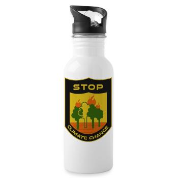 Stop - Water bottle with straw - white - Right