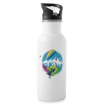 Paragliding Cedric - Water bottle with straw - white - Right