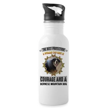 The best protection a woman can have - Water bottle with straw - white - Right