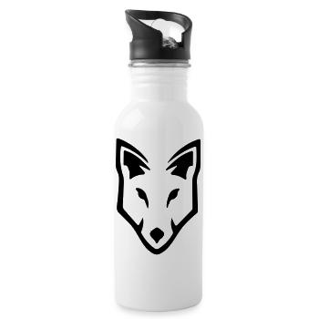 Wolf - Water bottle with straw - white - Right