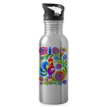 Schweden Schweden Schweden Skandinavien Reisekunst Kunst - Trinkflasche mit integriertem Trinkhalm - Lightsilver - Rechts