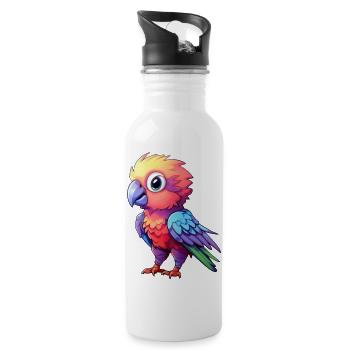 Parrot Baby - Water bottle with straw - white - Right