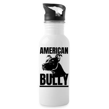 American Bully King - Le maître de la route - Gourde avec paille intégrée - blanc - Droite