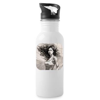 Cool Girl - Water bottle with straw - white - Right