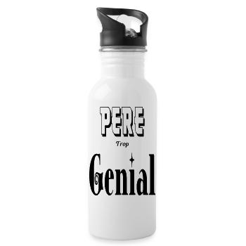 Père Trop Génial Papa - Gourde avec paille intégrée - blanc - Droite