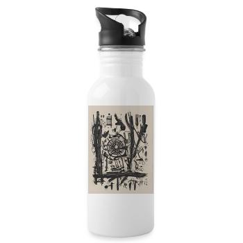 easy art - Trinkflasche mit integriertem Trinkhalm - Weiß - Rechts