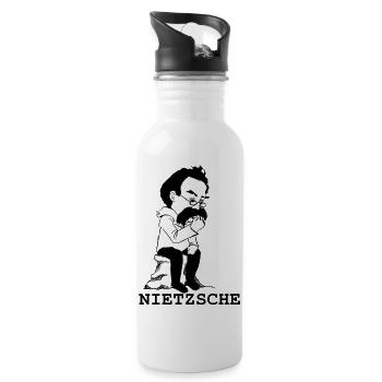 Nietzsche - Water bottle with straw - white - Right