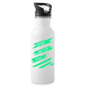 extreme sports cultivating courage quote - Trinkflasche mit integriertem Trinkhalm - Weiß - Rechts
