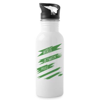 idée cadeau drôle littérature contemporaine blague - Gourde avec paille intégrée - blanc - Droite