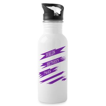 Littérature contemporaine Idée cadeau de fête heureuse - Gourde avec paille intégrée - blanc - Droite