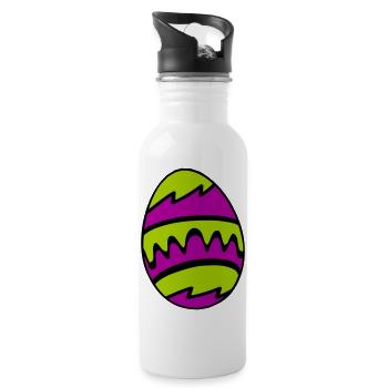 osterei - Trinkflasche mit integriertem Trinkhalm - Weiß - Rechts