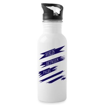 Book Lovers Literature Digital Escape Present - Water bottle with straw - white - Right