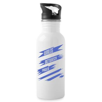 Funny Digital Escape Fun Mental Getaway Relaxation - Water bottle with straw - white - Right