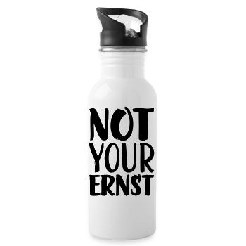 Not your ernst - Water bottle with straw - white - Right